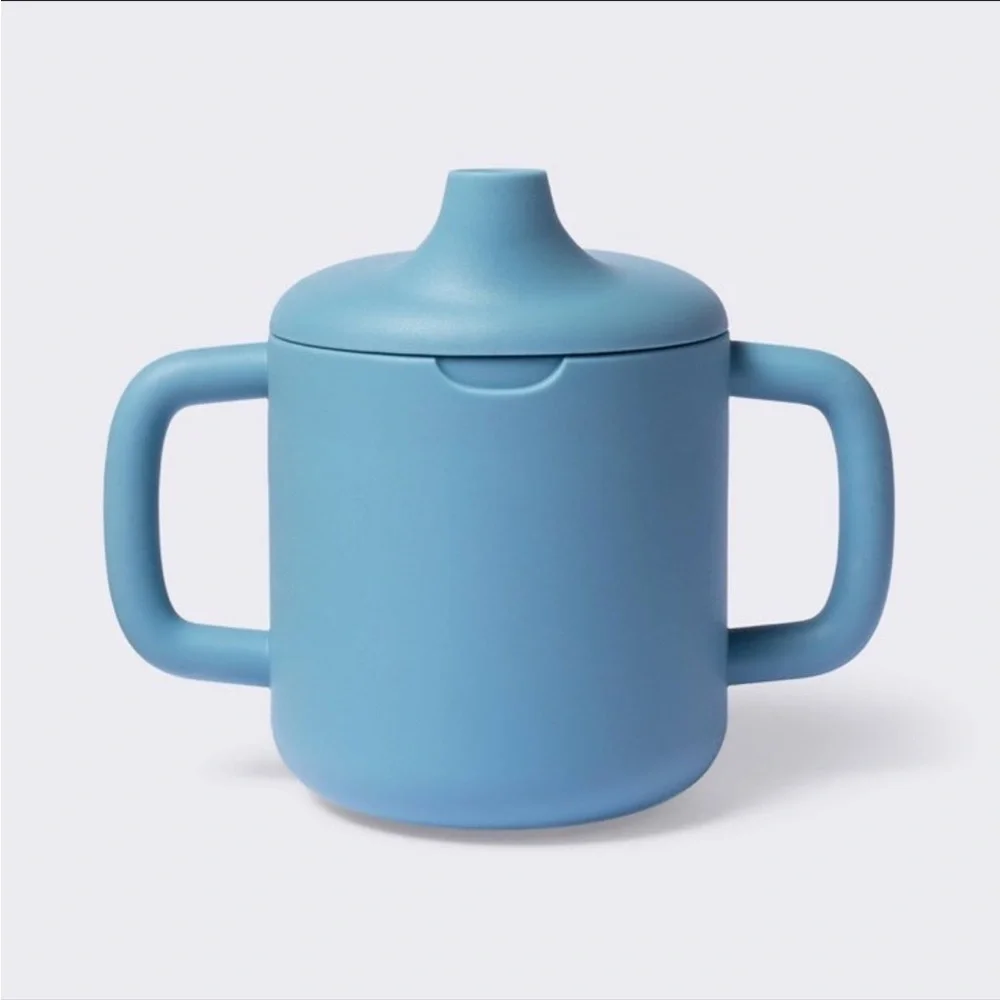Two 8oz Silicone Sippy Cup - Blue - Cloud Island